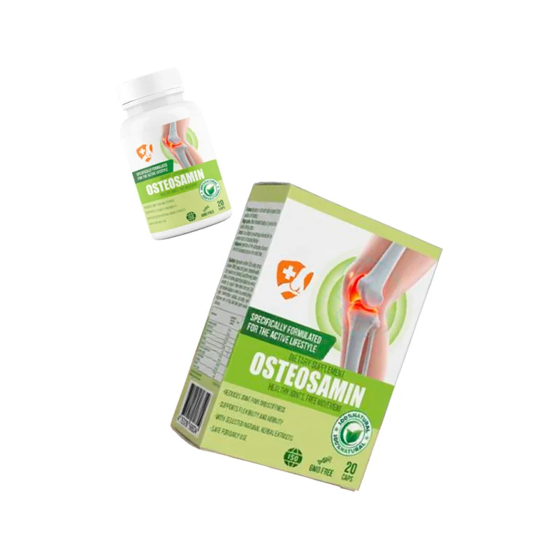 Osteosamin — dettaglio della confezione da 20 capsule